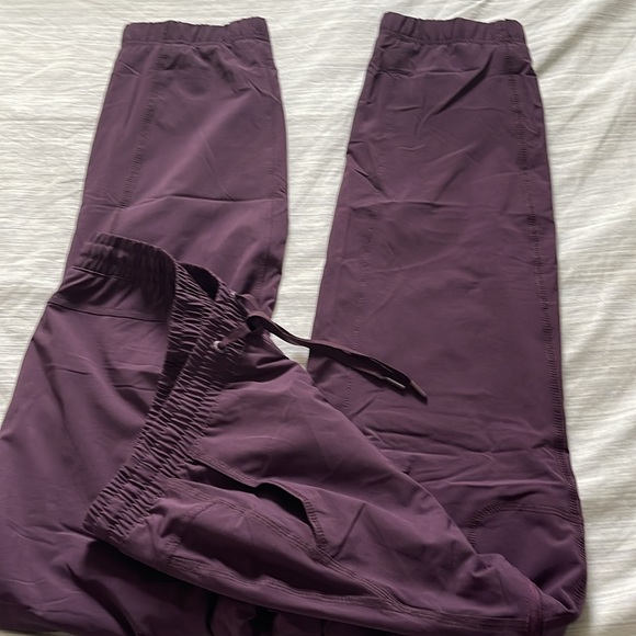 NWT Eddie Bauer Fleece Pant relaxed fit plaid lined detail Stretch fabric size 6 - Picture 8 of 10